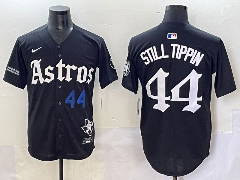 Men 2025 Houston Astros #44 Still Tippin Black Five generations Joint Name Nike MLB Jersey style 4->houston astros->MLB Jersey